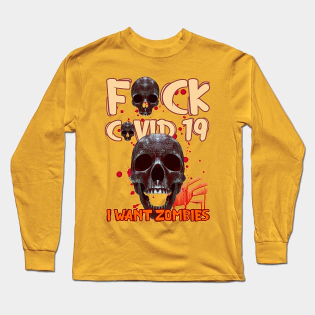 F*CK Covid Long Sleeve T-Shirt by FurryBallBunny